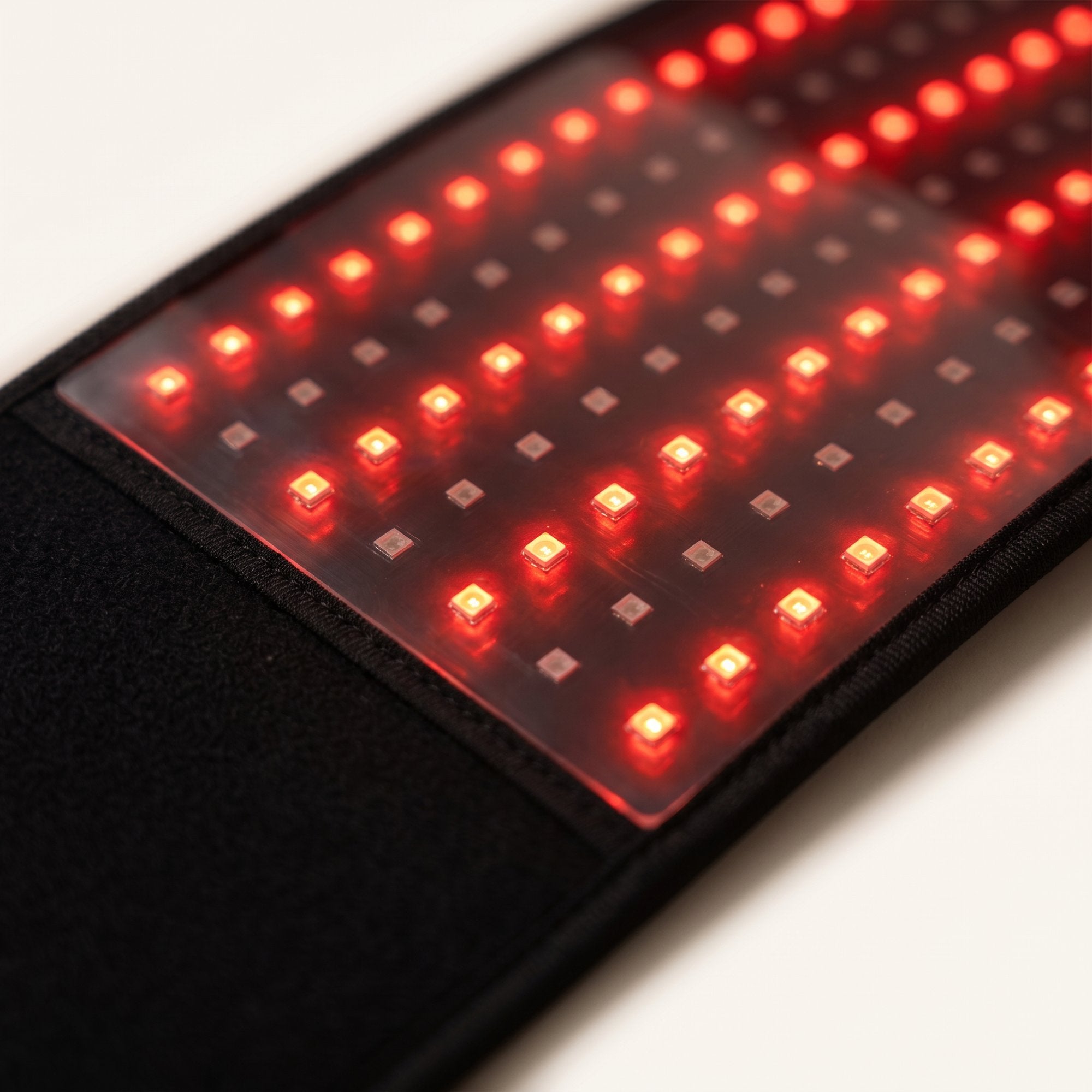 Gros plan du panneau LED rouge 660 850 nm de L'Intense